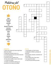 Crucigrama Palabras Del Otono La Pagina Del Espanol Crucigrama Para Ninos Crucigramas Palabras En Espanol