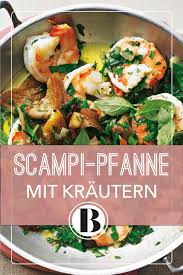 Scampi Pfanne Mit Krautern Dazu Ciabatta Brot Und Fertig Ist Das Perfekte Dinner Scampi Lebensmittel Essen Rezepte