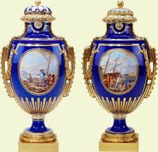Vase A Panneaux Or Vase A Perles Antique Porcelain Sevres Early Middle Ages