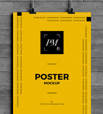 Hanging Over Wall Poster Mockup Psd Min Poster Mockup Poster Mockup Free Poster Frame