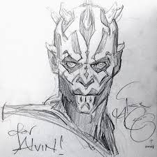 Darth Maul Pencil Drawings By His Character Star Wars Art Star Wars Drawings Star Wars Background