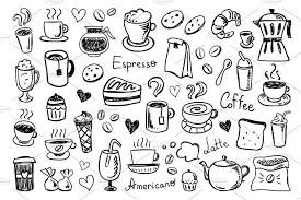 Coffee Tea Doodles Simple Doodles Coffee Doodle Coffee Drawing