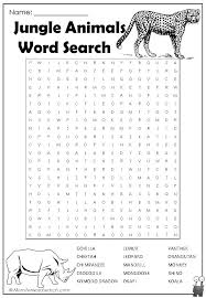 Cool Jungle Animals Word Search Jungle Theme Activities Jungle Animals Jungle Word