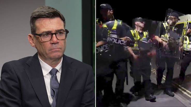 Andy Burnham condemns 'intimidating' anti-migrant protests as 'not the British way' | ITV News Meridian