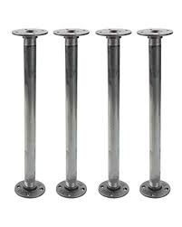 Round flange pipe table legs (4 pack), industrial steel grey fittings and authentic steel plumbing pipe, diy coffee table leg kit with hardware 4.6 out of 5 stars 115 $35.00 $ 35. Rustic 18 Inch Industrial Pipe Decor Table Legs Set Of 4 Rough Steel Grey Iron Fittings