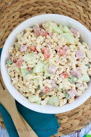 Ham And Cheese Ranch Macaroni Salad Mostly Homemade Mom Recipe In 2020 Macaroni Salad Recipe Macaroni Salad Ham And Cheese Pasta