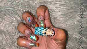 Son goku and his friends return!! Dragon Ball Z Nail Art Time Lapse Youtube