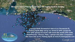 Pensacola Florida Fishing Map Gps Fishing Maps