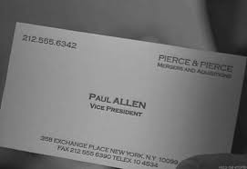 Bryce's card has the best typeface but the exact same spacing problems as bateman; American Psycho Gif On Gifer By Tugis