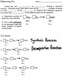 Elements or less complex compounds come together. Balanced Chemical Equations Worksheet Chemical Equation Chemistry Worksheets Equations