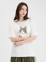 上國料萌衣コラボ】キャットチェリーTシャツ（カットソーTシャツ）｜FURFUR（ファーファー）｜ファッション通販｜ウサギオンライン公式通販サイト