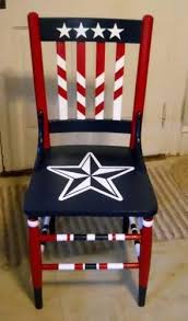 Red White And Blue Baby Painted Chairs Hand Painted Chairs Funky Painted Furniture