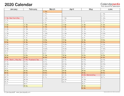 For instance, you can determine which weekends you plan to be in the house instead of spending time working, and which special holidays you want to go to. 2020 Calendar Free Printable Excel Templates Calendarpedia