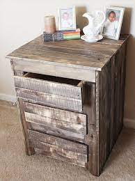 Pallet End Tables With Drawers Recycled Things Diy Pallet Furniture Pallet Furniture Designs Rustic Nightstand
