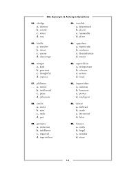 501 Synonym Antonym Questions 1 Check out the pronunciation, synonyms and grammar. 501 synonym antonym questions 1