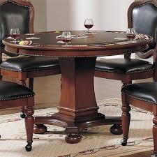 I'm moving into a new house next month and we are getting 2 old dining tables with it (they left them there, we called dibs), and i was just thinking. Cramco Inc Timber Lane Faran Round Cordovanl Vinyl Table Value City Furniture Game Table