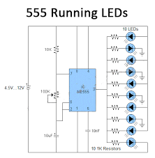 The 555 timer starts timing when switched on. Running Leds Led Sequencer Using 555 Timer Ic