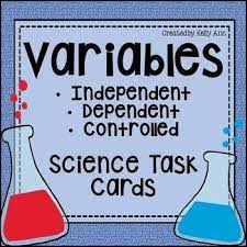 Variables Independent Dependent Controlled Task Cards Science Task Cards Teaching Science Science Lessons