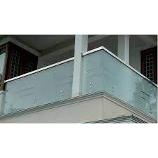 On this balcony, commune design upholstered the chair cushions in a fun color and painted the trim in a contrasting tone. Toughened Glass Balcony Glass Railing For Home Rs 300 Square Feet Id 20176003862