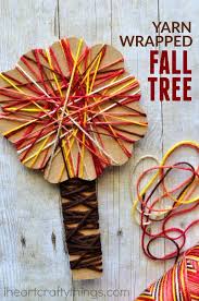 Yarn Wrapped Fall Tree Craft Fall Crafts For Kids Crafts For Kids Preschool Crafts