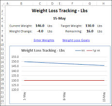 Excel Weight Loss Tracker