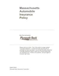 Maybe you would like to learn more about one of these? Massachusetts Auto Policy 8th Edition Plymouth Rock Assurance