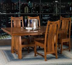 Companion pieces include wooden amish dining chairs, upholstered dining chairs, dining benches and sideboard buffets. Amish Impressions By Fusion Designs Hayworth 5 Piece Dining Set With Slat Back Chairs Wilson S Furniture Dining 5 Piece Sets