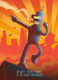 Bite My Shiny Metal Aff Flag Bender Futurama Desenhos Animados Desenhos Cultura Pop