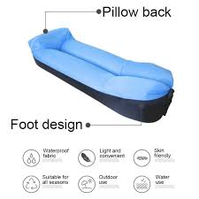 Outdoor Fast Infaltable Sofa Bed Good Quality Inflatable Air Bag Lazy Couch Beach Sofa Laybag For Camping Sleeping Camping Bed Beach Sofa Inflatable Air Bag