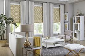 Tie together multiple windows and doors with matching window treatments. How To Layer Window Treatments The Blinds Com Blog