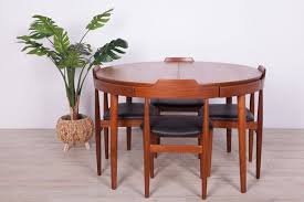 mid century teak dining table & chairs