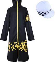 Amazon.com: One Piece Trafalgar Law Cosplay Costume Coat Hat Anime Cloak  Surgeon Uniform : Clothing, Shoes & Jewelry