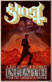 Belgium, united states of america. Ghost A Pale Tour Named Death 2018 Ltd Ed New Rare Tour Poster Prequelle Rats Ghost Tour Posters Ghost Metal Band