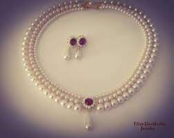 Etsy Acheter Vendre Et Vivre Handmade Pearl Necklace Designs Pearl Jewelry Wedding Bridal Jewelry