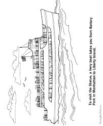 Printable statue of liberty coloring sheet. The Statue Of Liberty Location Coloring Pages Too