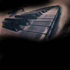 More images for how to draw 3d piano keys » 60 Piano Tattoos For Men Music Instrument Ink Design Ideas