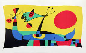 Grand palais, paris (1974) and in 1978 the musée national d'art moderne, paris, exhibited over five hundred works in. Joan Miro Plate 2 Original Lithograph 1956 Jacques Prevert And Georges Ribemont Dessaignes