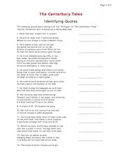Check spelling or type a new query. Canterbury Tales Prologue Lesson Plans Worksheets