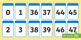 Or put them around the room and find them one by one. Number Digit Cards 0 50
