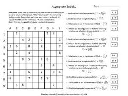 Asymptotes Of Rational Functions Sudoku Puzzle Rational Function Sudoku Puzzles Sudoku