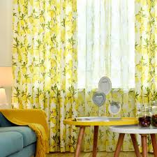 Check spelling or type a new query. Pastoral Style Yellow Lemon Print Kitchen Curtain Screen Tulle Curtain For Living Room Cartoon Windows Drapes For Kids Wp166 40 Curtains Aliexpress
