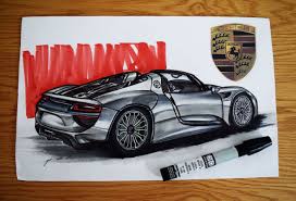 Porsche 918 Spyder 2015 Porsche 919 Spyder Sketchzone Drawtodrive Drawingoftheday Sketchbook Sketchoft Automotive Art Automotive Design Car Drawings