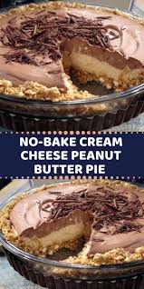 No Bake Cream Cheese Peanut Butter Pie With Chocolate Whipped Cream Desserts Angle Food Cake Recipes Pineapple Angle Food Cake