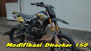 Karena modif buat harian, semua yang dipasang wajib safety dan fungsional. Modifikasi Sederhana New Dtracker 150 Supermoto Youtube