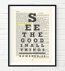 Vintage Bible Verse Scripture Eye Chart See The Good In