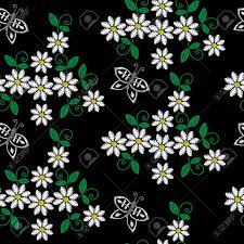 Floral butterfly machine embroidery design from insects and reptiles collection. A Seamless Pattern With Embroidery Stitches Imitation White Flower Butterfly And Green Leaf Floral Embroidery Pattern Vector Background For Printing On Fabric Paper For Scrapbook Gift Wrap And Wallpapers Royalty Free Cliparts