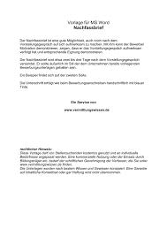 Beispiel Fur Einen Nachfassbrief Nach Einem Vorstellungsgesprach