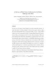 Posted on december 17, 2019 by tom terrific. Pdf A Survey On Multi Factor Authentication For Online Banking In The Wild
