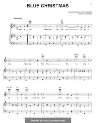 Browse our 46 arrangements of blue christmas. sheet music is available for piano, voice, guitar and 19 others with 18 scorings and 7 notations in 26 genres. Blue Christmas By B Hayes J Johnson Sheet Music On Musicaneo