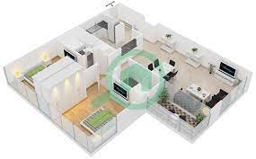 Check spelling or type a new query. Floor Plans For Type A Small 2 Bedroom Apartments In Skycourts Tower E Bayut Dubai